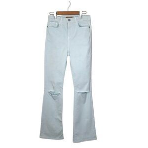 Rebecca Minkoff Sunset Flare High Rise Light Wash Slightly Distressed Size 27
